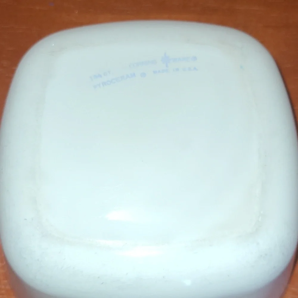 Vintage Corning ware Dish with Blue Floral Design 1961
